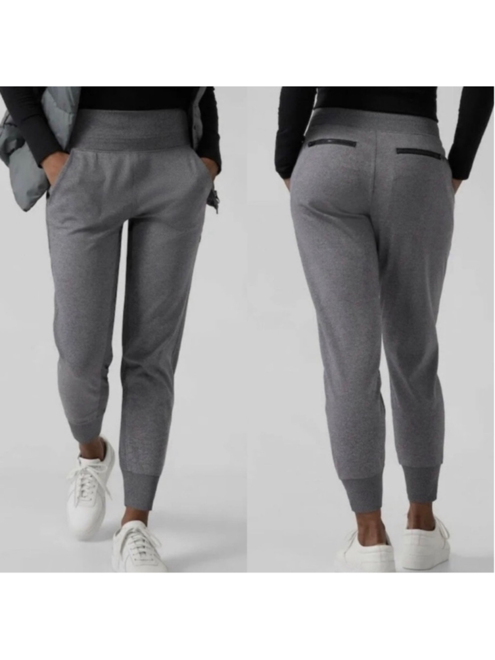 Women's Athleta Venice High Rise Jogger Pants Grey Size M